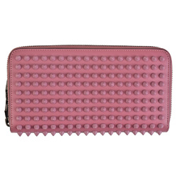 Christian Louboutin Panettone Round Long Wallet with Coin Purse Studded Pink 3135058