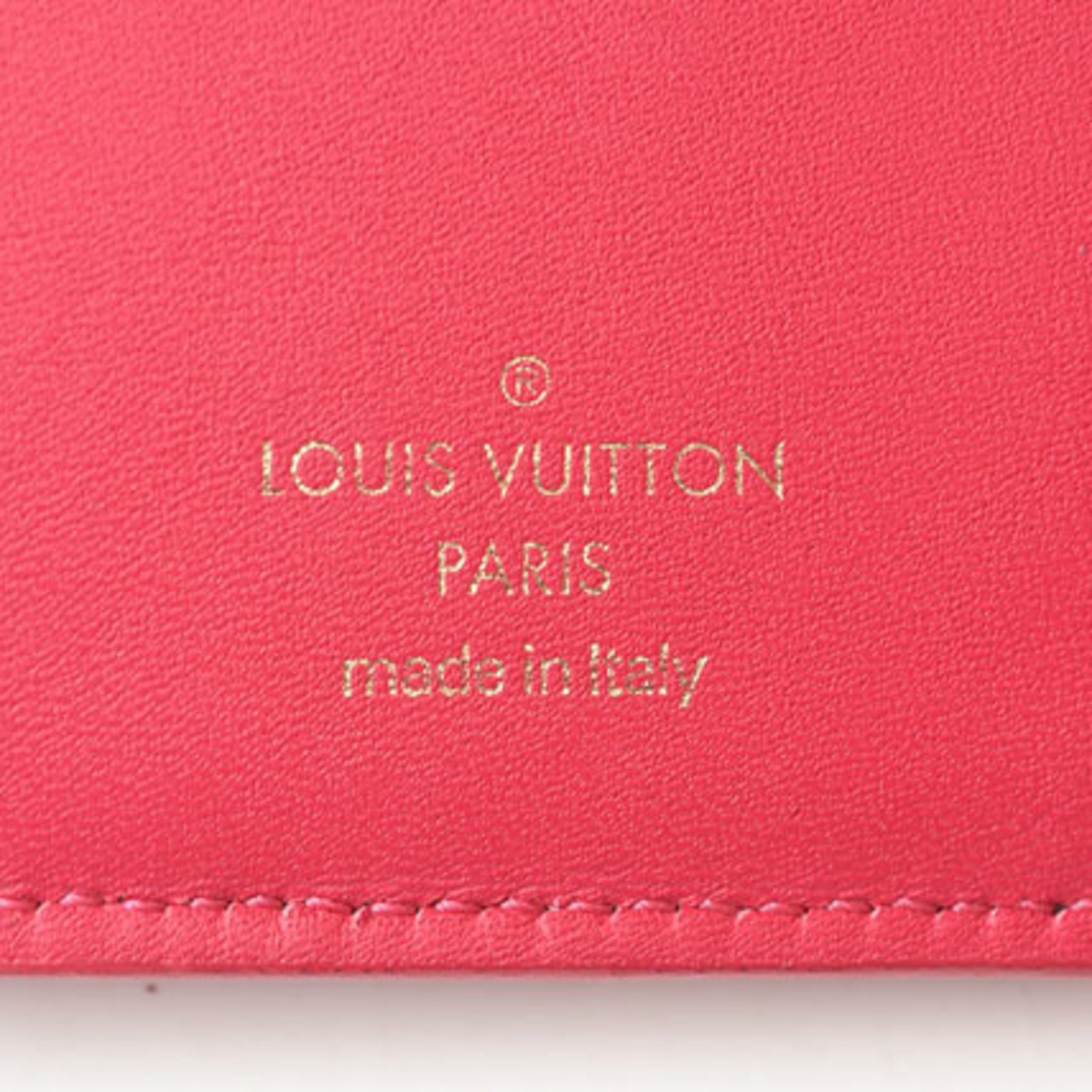 LOUIS VUITTON Wallet Trifold New Wave Compact Women's Leather Freesia M63821