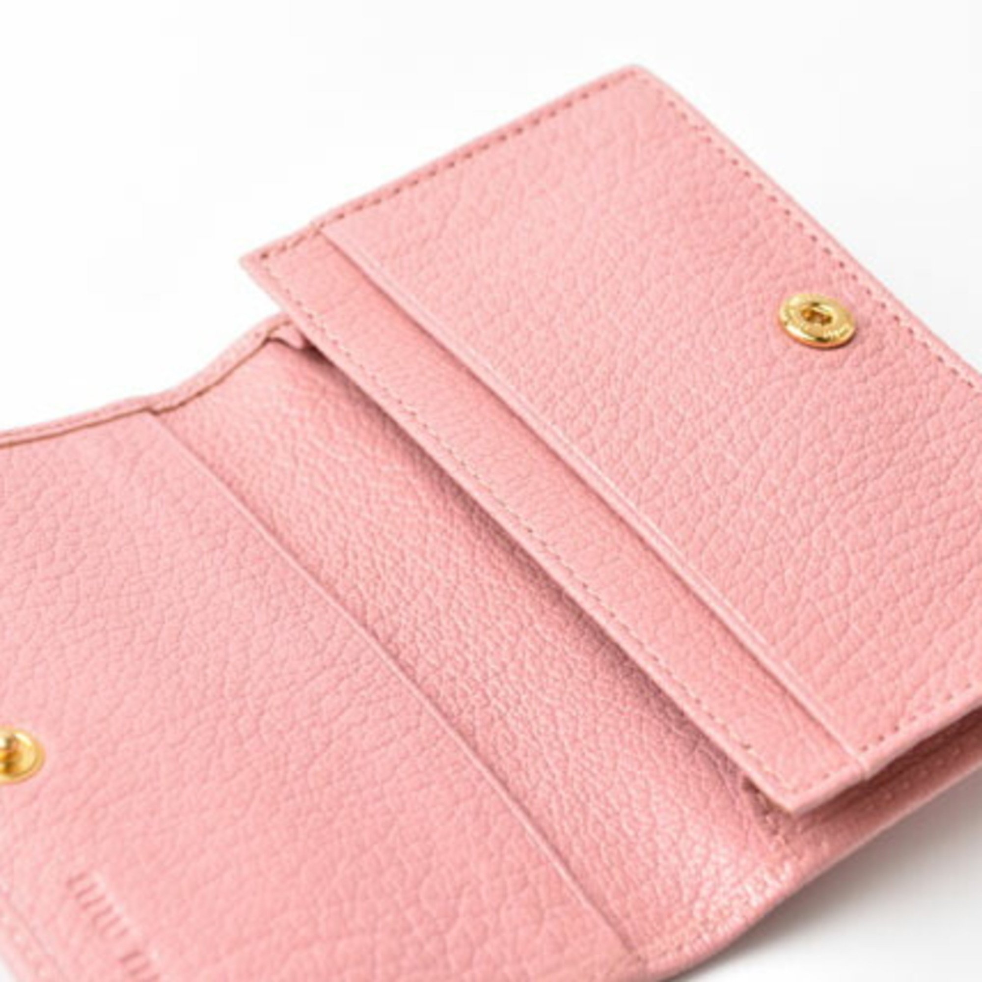 Miu Miu Miu card case coin business holder miumiu 5M1122 MADRAS ROSA Rose