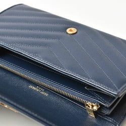 Yves Saint Laurent Saint Laurent Paris Wallet SAINT LAURENT PARIS Long Dark Navy 372264 BOW01 4128 Outlet