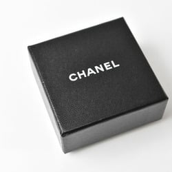 CHANEL brooch pin here mark ribbon motif gold black