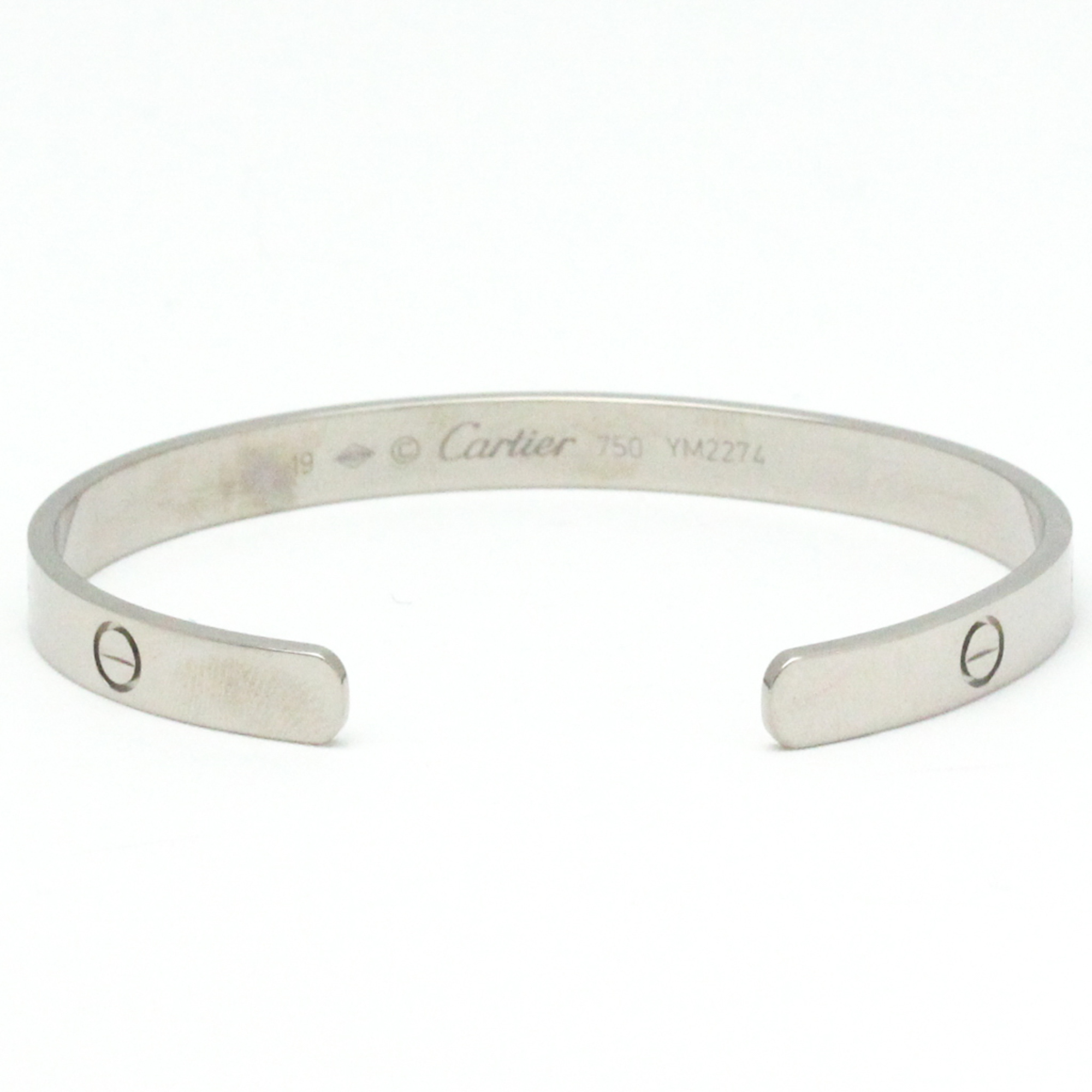 Cartier Love Bracelet Open Bangle White Gold (18K) No Stone Bangle Silver