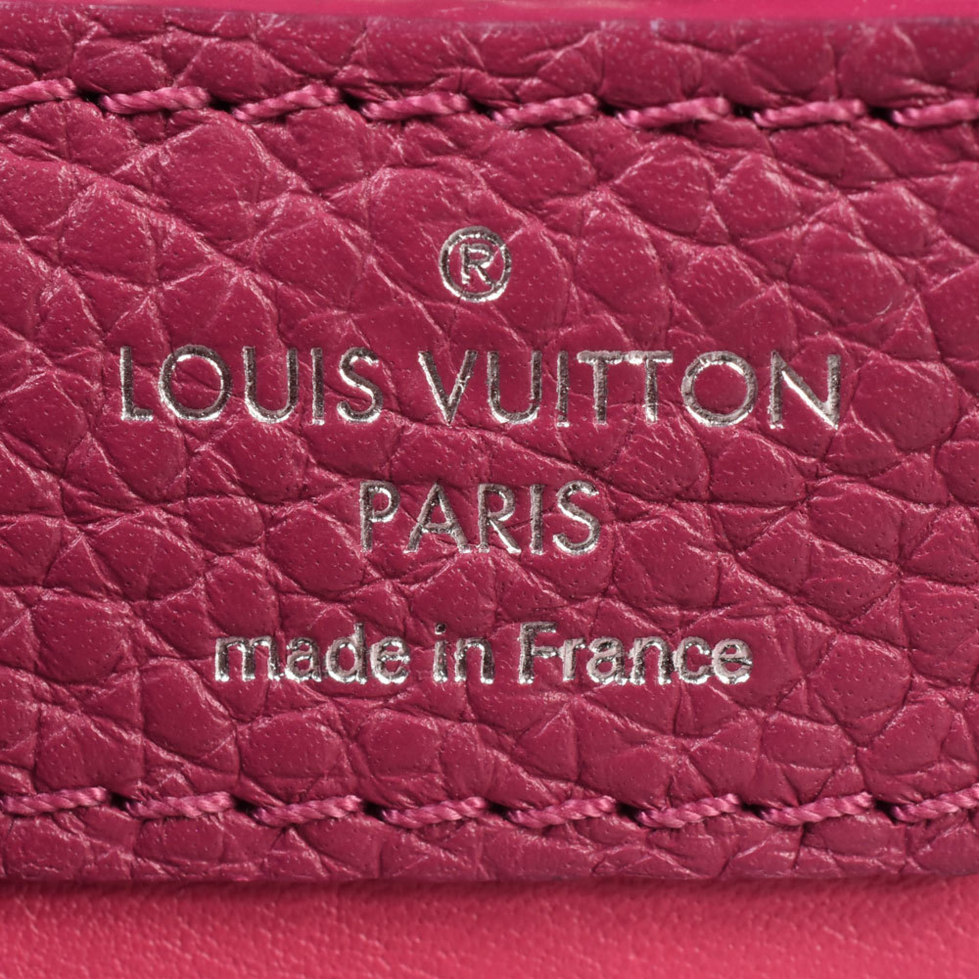 LOUIS VUITTON Capucines PM Shoulder Bag Handbag Taurillon Leather Purple