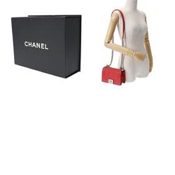 CHANEL Boy Chanel Matelasse Chain Shoulder 20cm Pink A67085 Women's Caviar Skin Bag