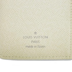 LOUIS VUITTON Notebook Cover Agenda PM Logo White Diary 6 Hole Damier Azur Ivory R20706 Men Women