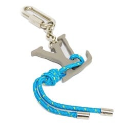 LOUIS VUITTON Keychain Portocle LV Shape Rope Light Blue Keyring Bag Charm Virgil Abloh MP2618 Men's