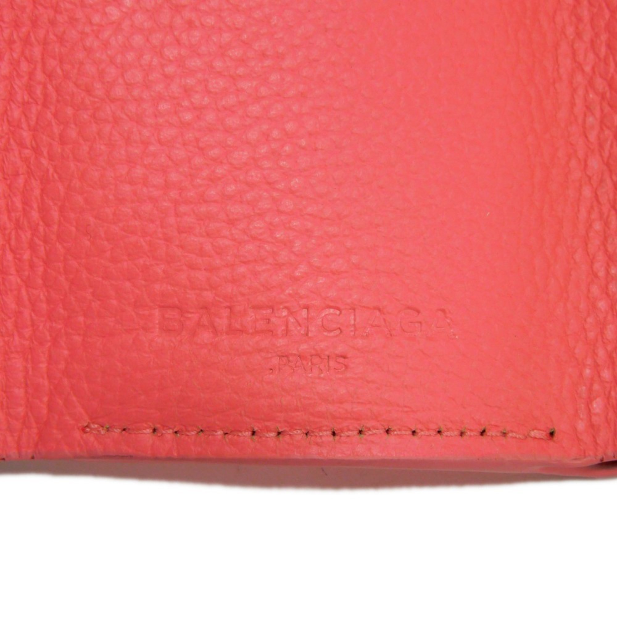 BALENCIAGA Trifold Wallet Classic Mini Calf Snap Button Studs Pink 431653 DY60G 5817 Women's