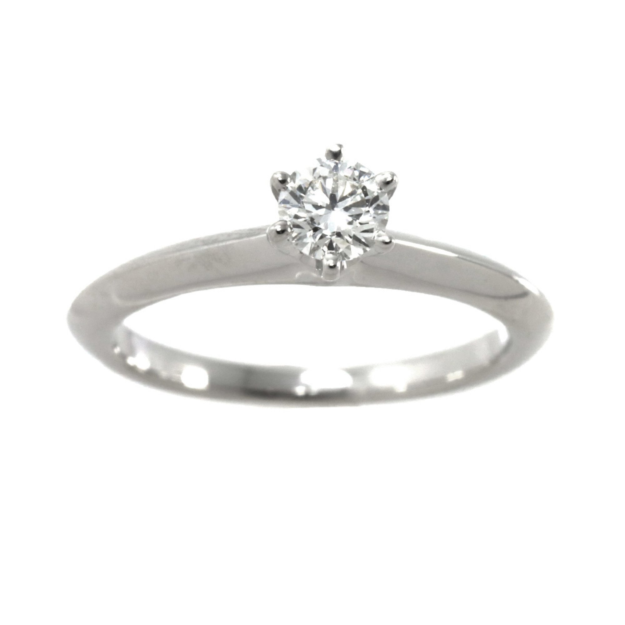 Tiffany TIFFANY&Co. Solitaire Diamond 0.23ct I/VS1/3EX 5.5 Ring Pt Platinum