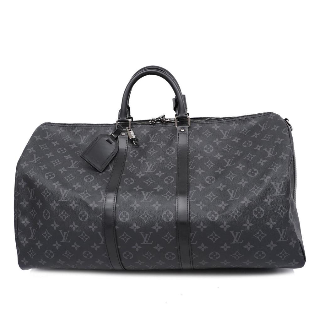 Louis Vuitton Boston Bag Damier Graphite Keepall Bandouliere 55 N41413 ...