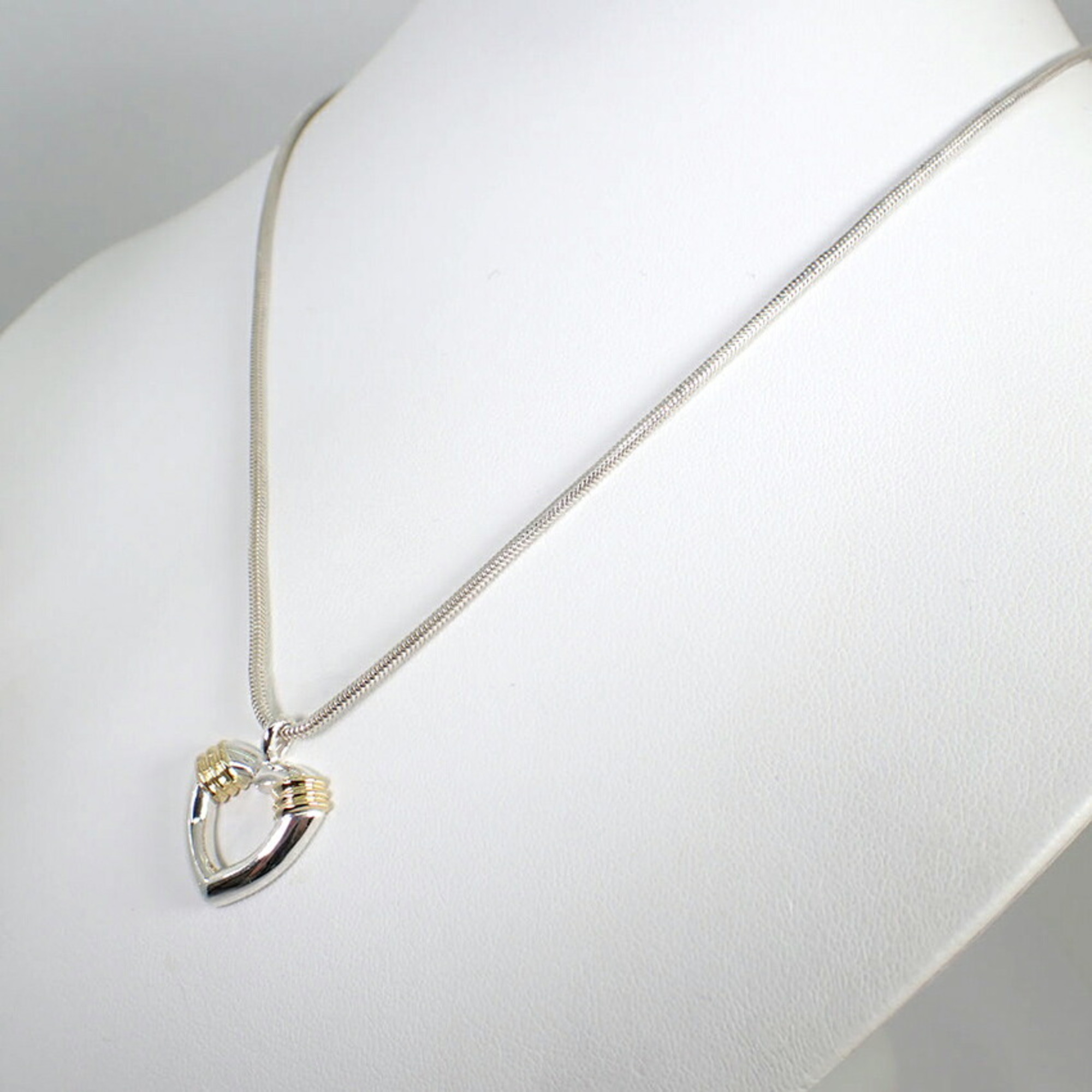 TIFFANY 925 750 combination heart & coil pendant