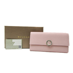 Bvlgari Bvlgari Bvlgari 30417 Women's Leather Long Wallet (bi-fold) Light Pink