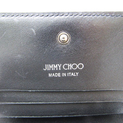 Jimmy Choo Women's  Embossed Leather Wallet (bi-fold) Black