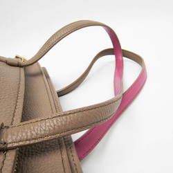 Salvatore Ferragamo AMY EE-21 F216 Women's Leather Tote Bag Pink Beige