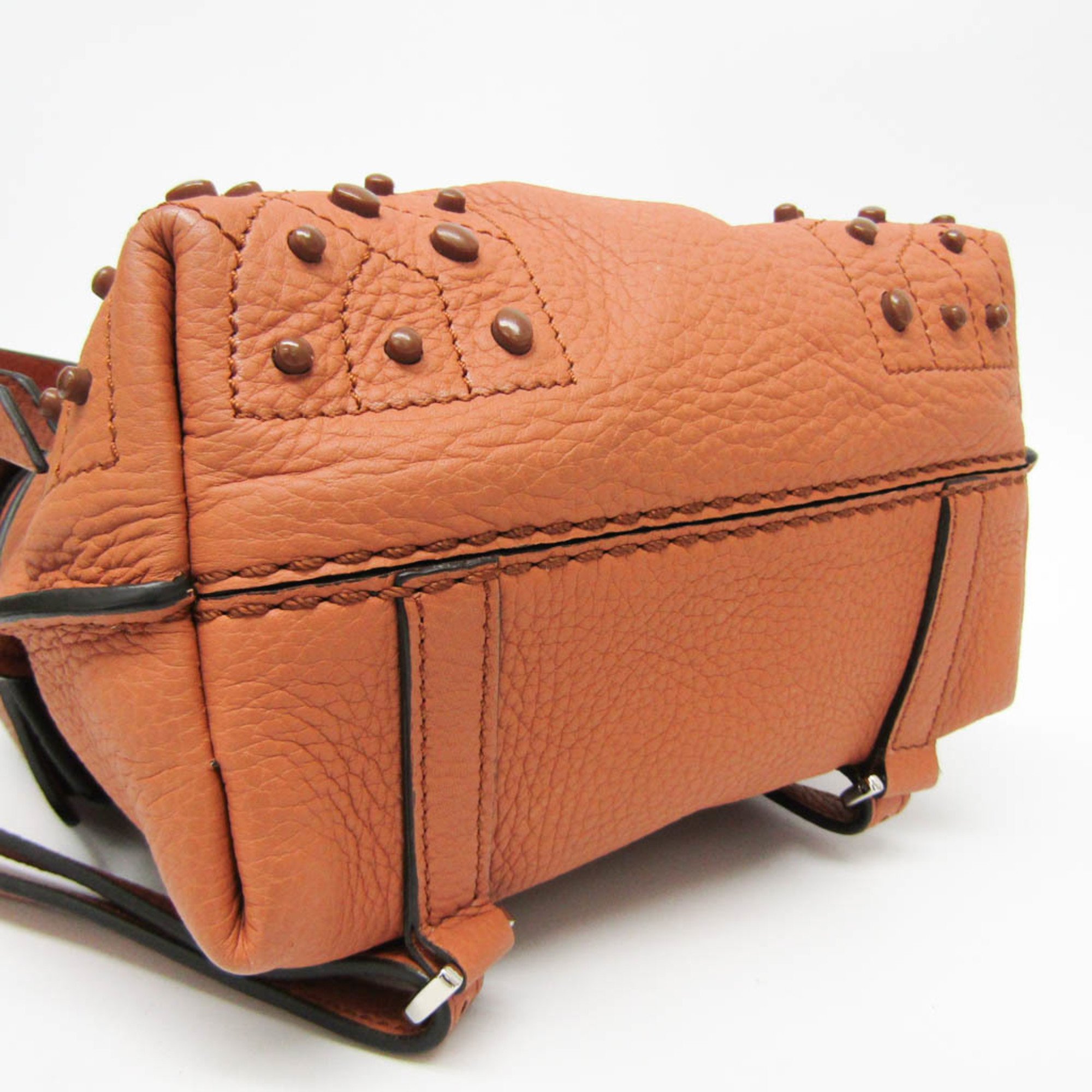 Tod's WAVE MINI Women's Leather Backpack,Handbag Camel