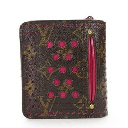 LOUIS VUITTON Wallet Compact Zip Monogram Perfo Fuchsia M95188 Women's LV Vuitton Magenta