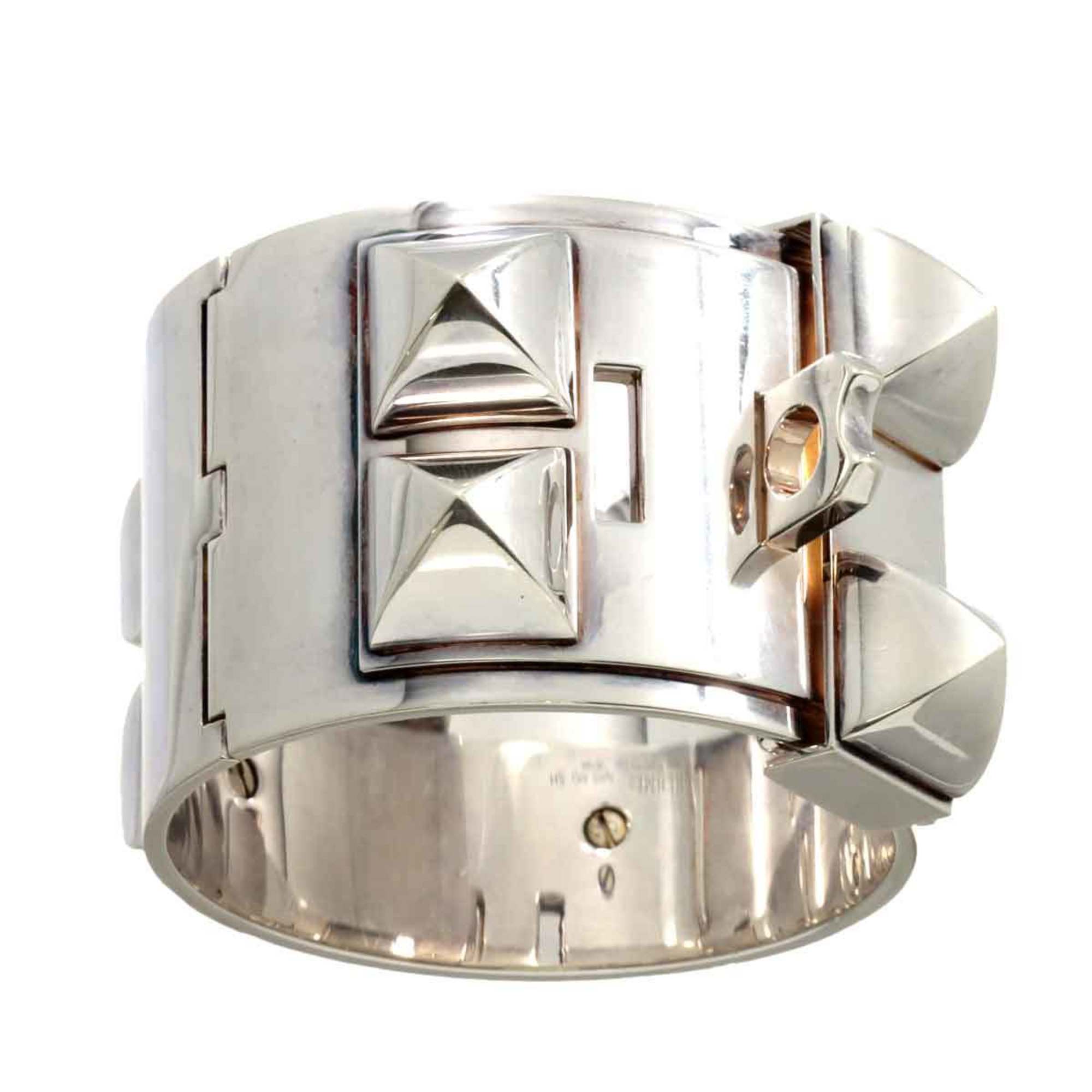 Hermes HERMES Collier de Chien Bangle SH 15cm Silver SV 925 Bracelet
