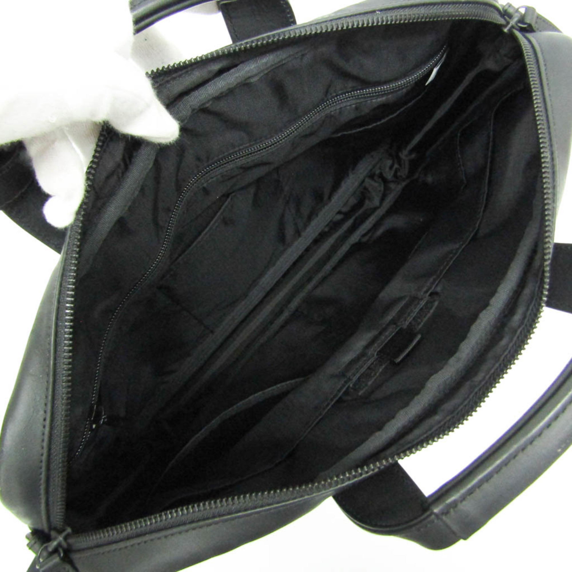 Porter Men's Canvas,Leather Handbag,Shoulder Bag Black