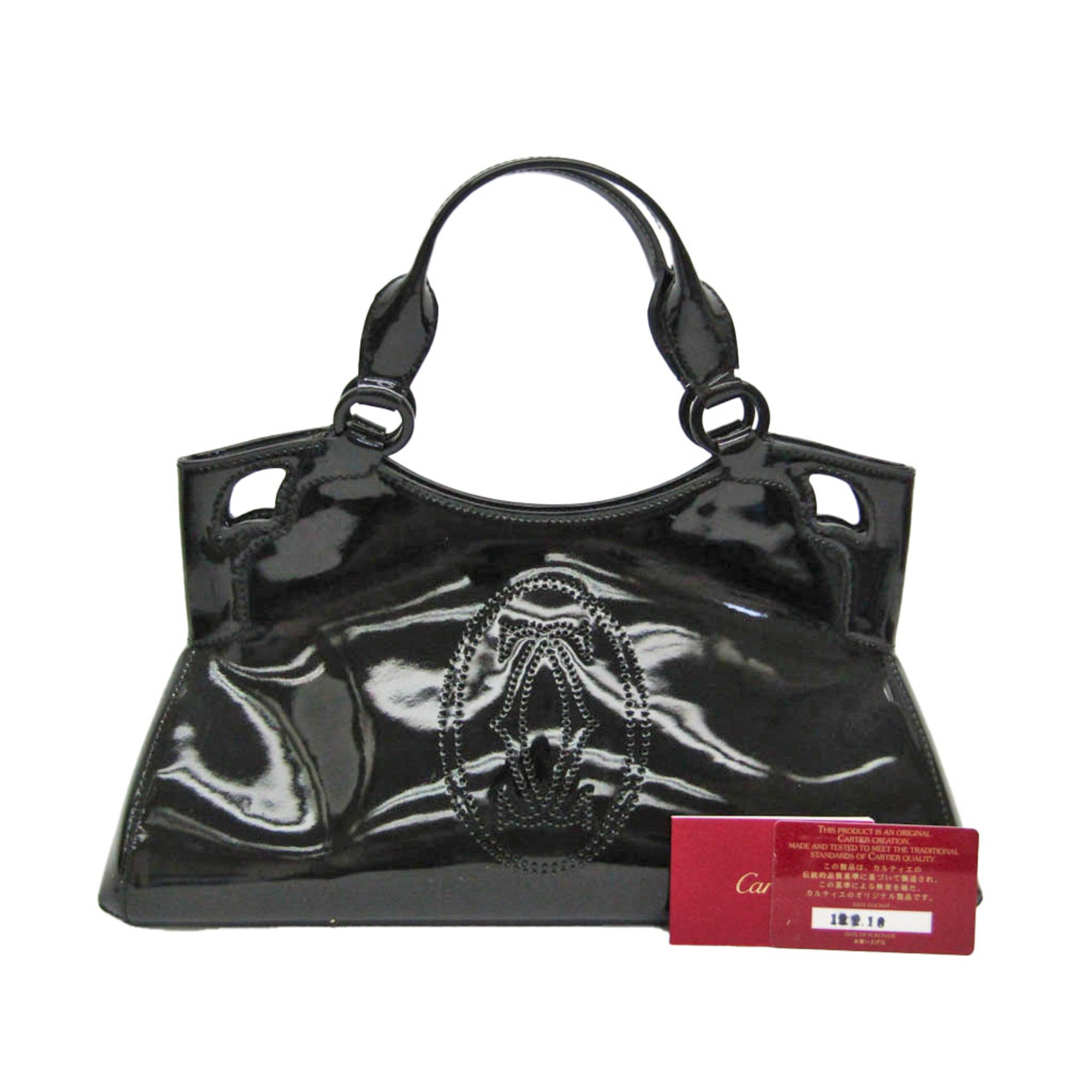 Cartier Marcello Women's Leather Handbag Black