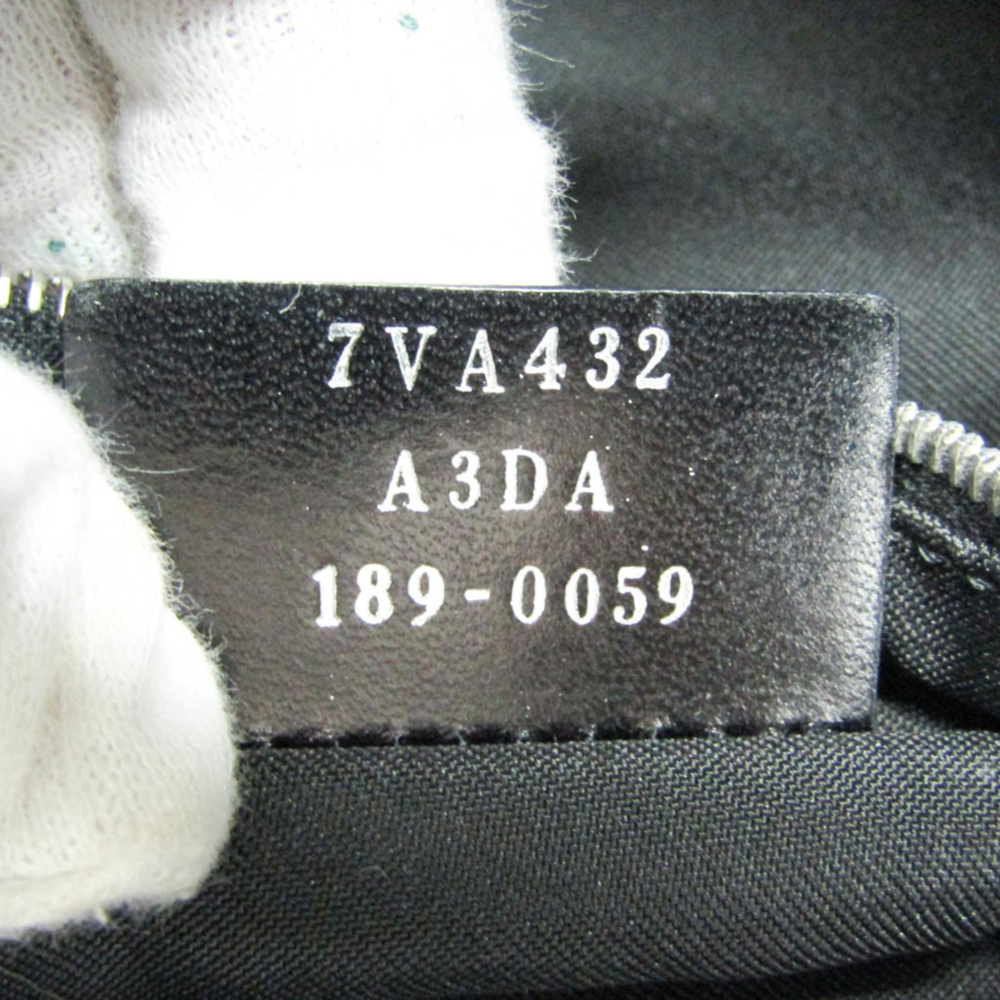 Fendi Monster 7VA432 Women's Nylon,Leather Tote Bag Black,White