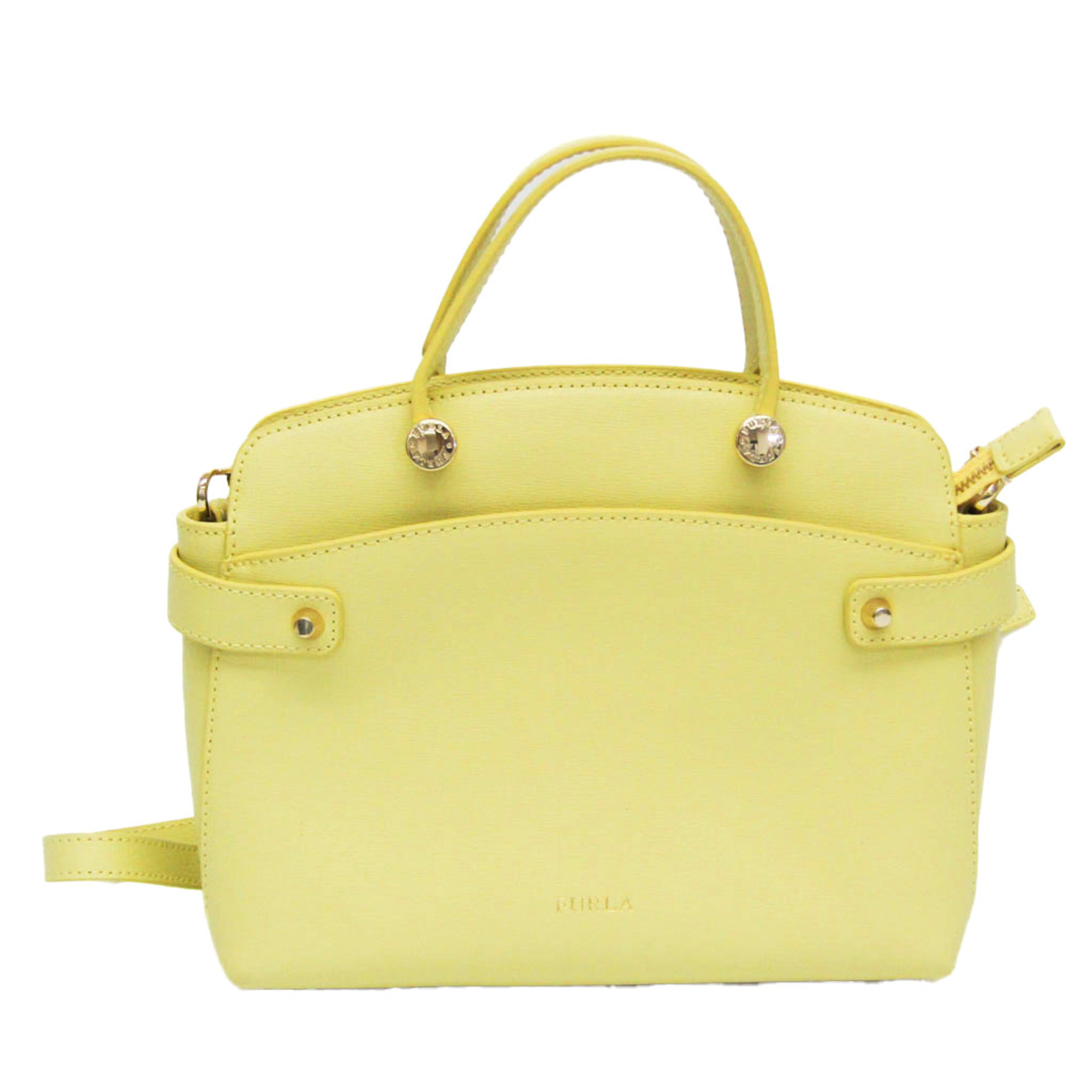 Furla AGATA Women's Leather Handbag,Shoulder Bag Yellow