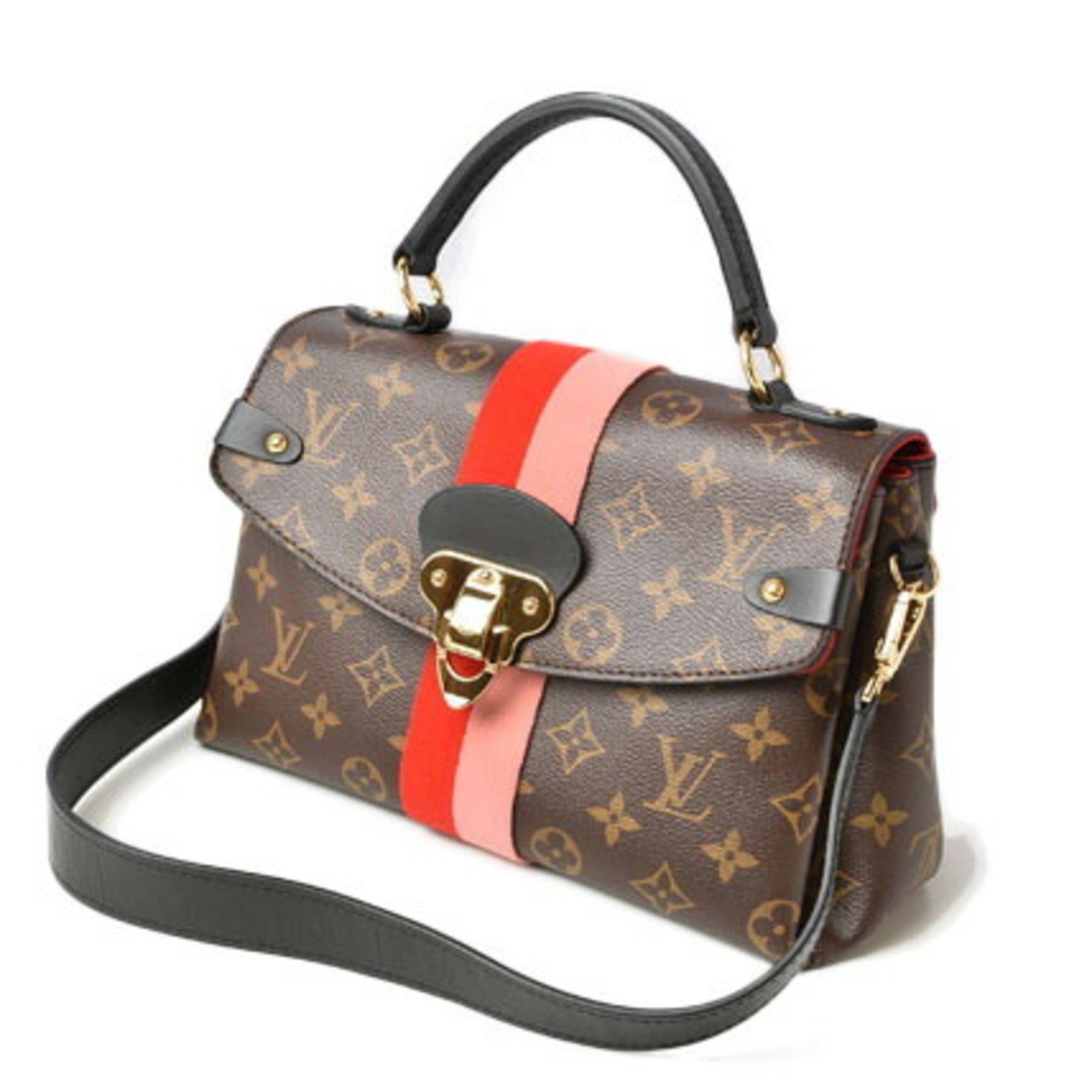 Louis Vuitton Handbag Shoulder Bag 2way LOUIS VUITTON Monogram Georges BB Coquelicot Peche M43866