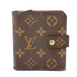 Louis Vuitton Wallet LOUIS VUITTON Folding Round Compact Zip M61667 Monogram