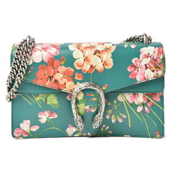 Gucci Shoulder Bag GUCCI 2way Dionysus Chain Blooms Flower Print Green Multi Leather 400249 Outlet
