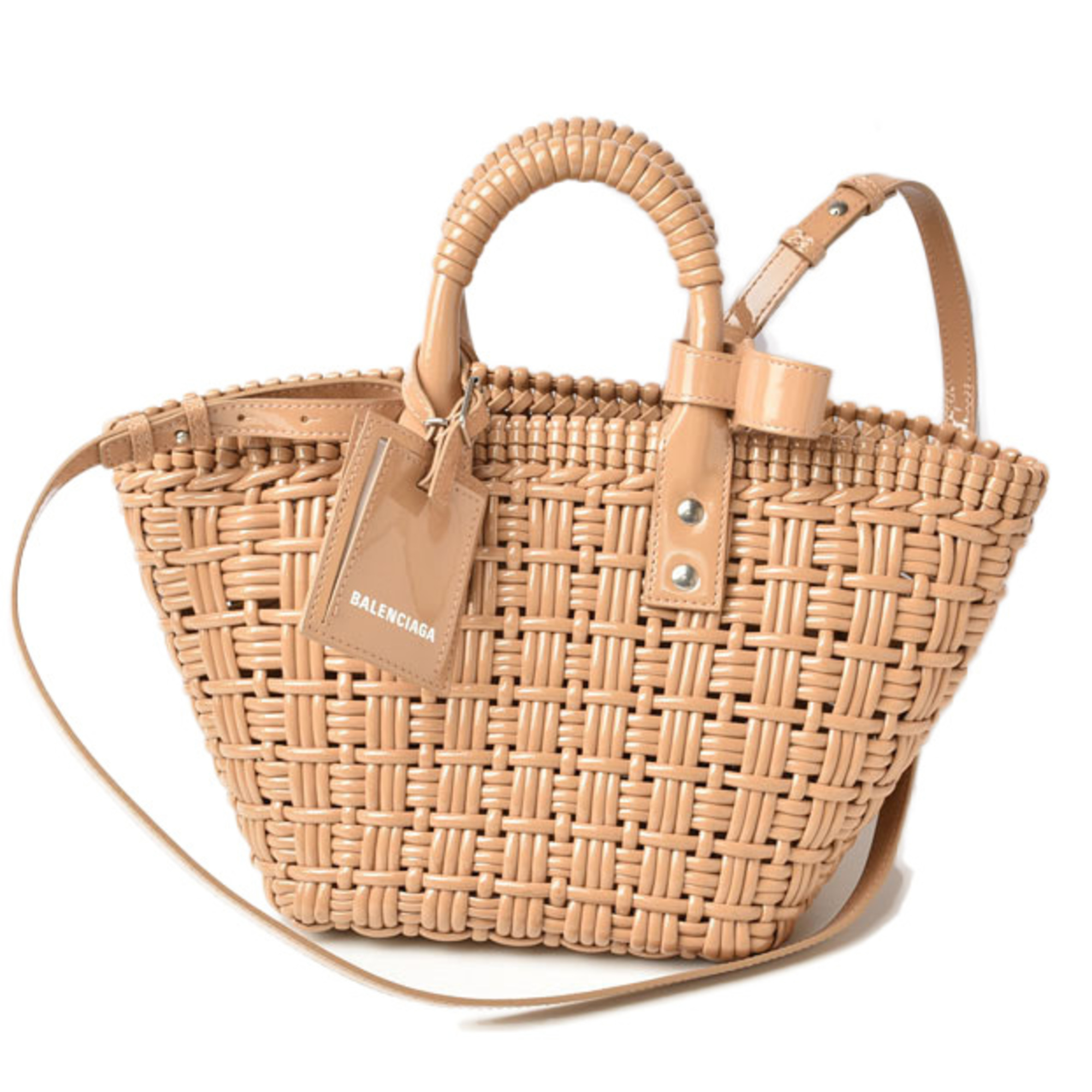 Balenciaga Handbag Shoulder Bag BALENCIAGA Basket Bistro XS Enamel Beige 671342