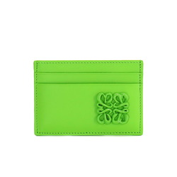 LOEWE Inflated Card Case Leather Green Anagram case