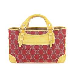 Celine Macadam pattern boogie bag hand canvas leather red yellow 134022 gold hardware Boogie Bag