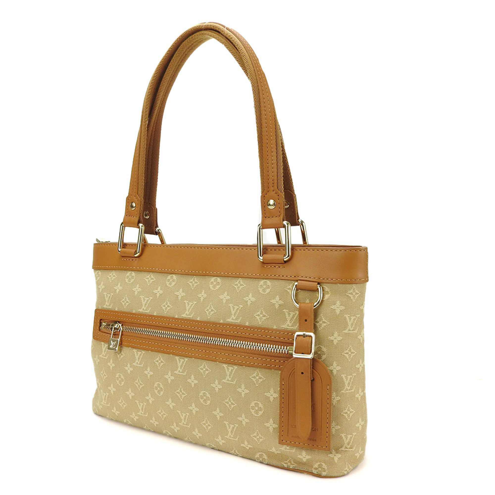 Louis Vuitton Tote Bag Lucille PM M92684 Monogram Beige Canvas Leather Women's LOUIS VUITTON mini canvas pm beige