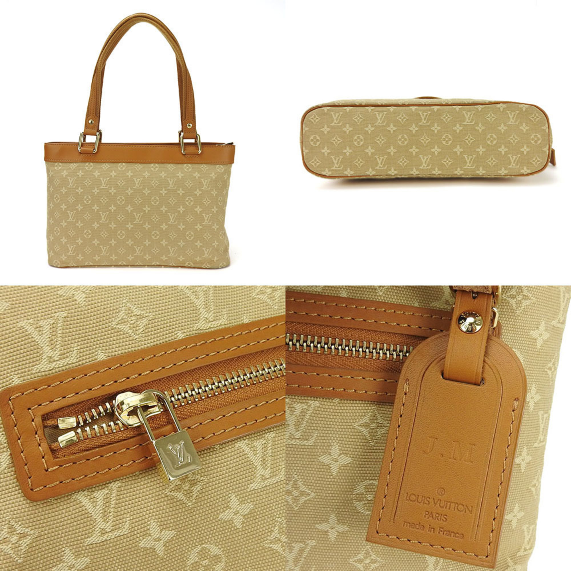 Louis Vuitton Tote Bag Lucille PM M92684 Monogram Beige Canvas Leather Women's LOUIS VUITTON mini canvas pm beige