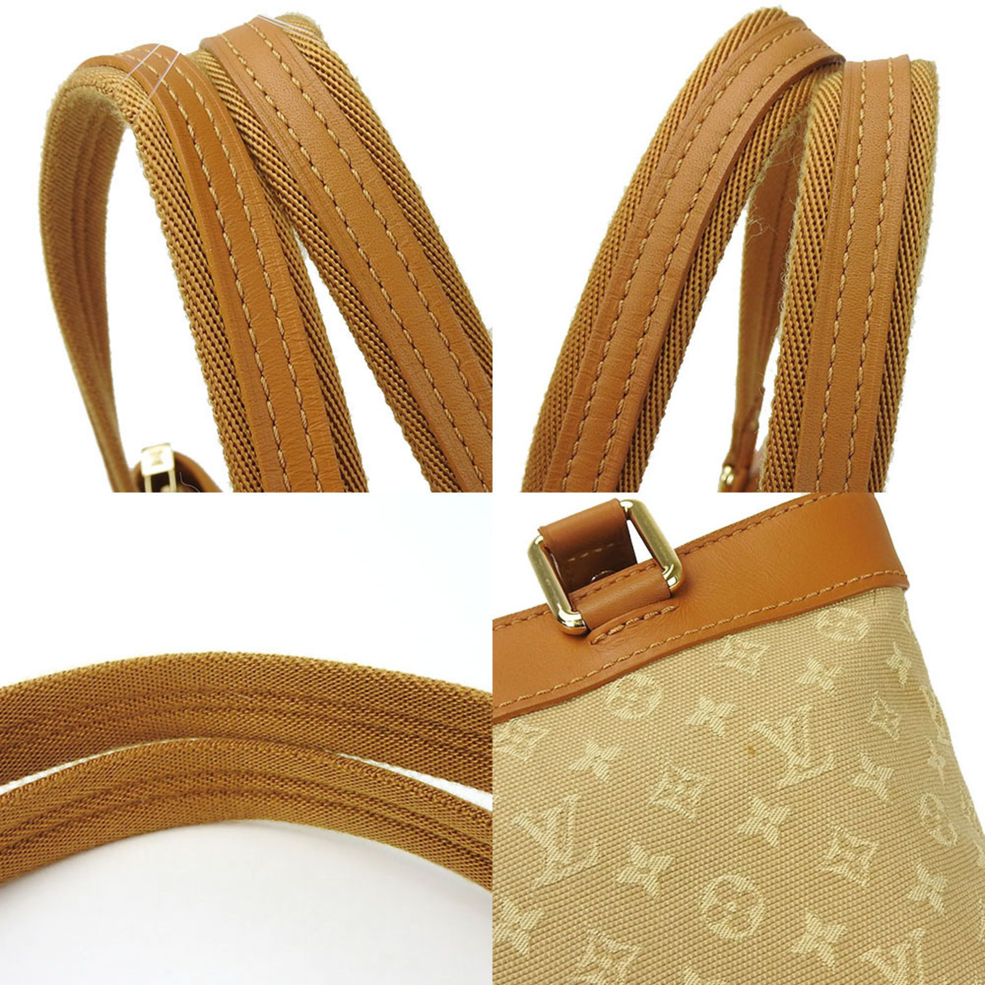 Louis Vuitton Tote Bag Lucille PM M92684 Monogram Beige Canvas Leather Women's LOUIS VUITTON mini canvas pm beige