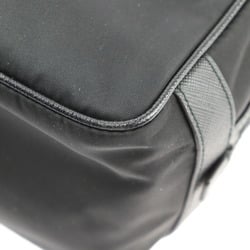 PRADA Prada second bag 2NA819 nylon leather black silver hardware clutch handbag triangle logo