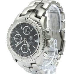 Polished TAG HEUER Link Chronograph Steel Automatic Mens Watch CT5111 BF565503