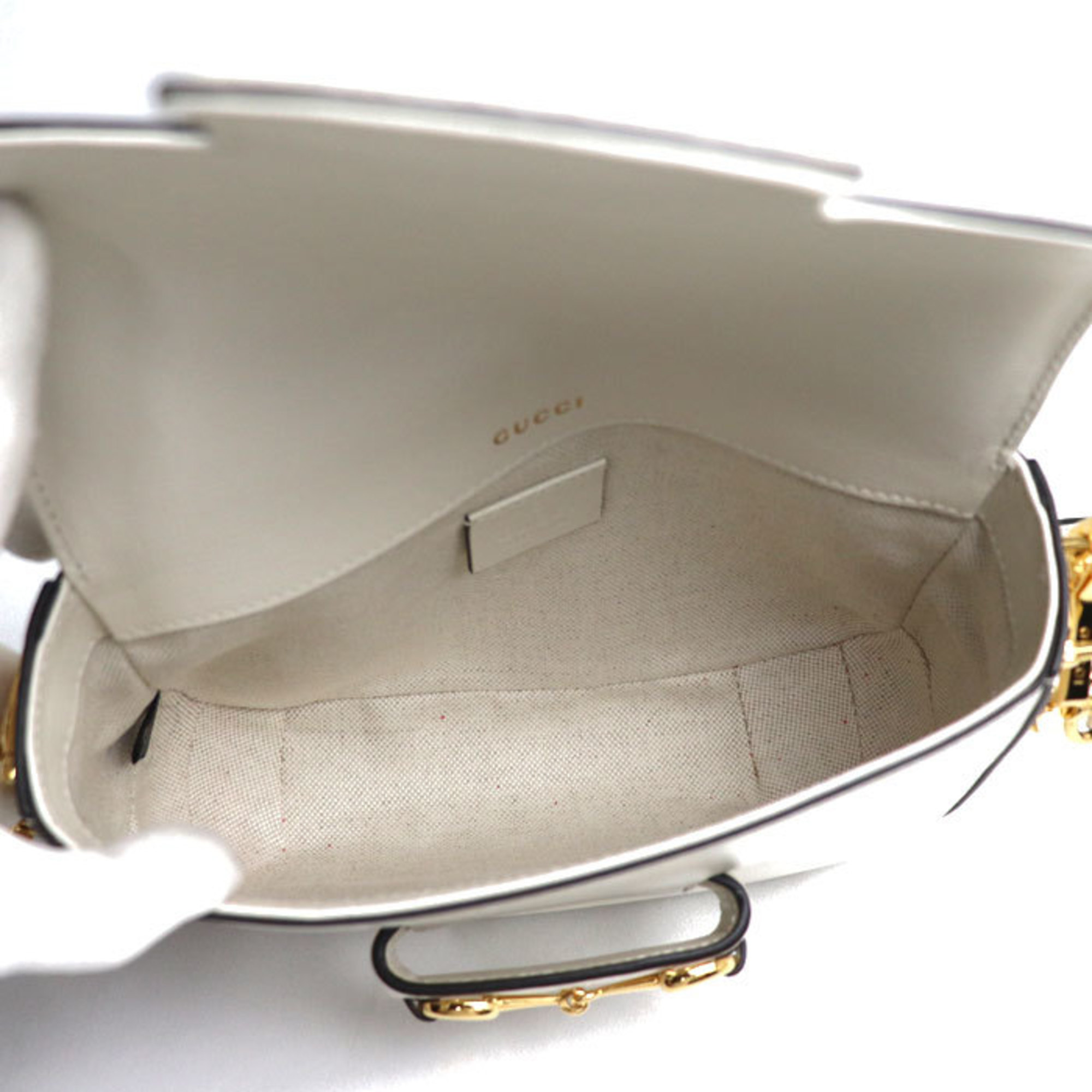 GUCCI Gucci Horsebit 1955 Mini Bag 2Way Shoulder White 658574 18YSG 9068