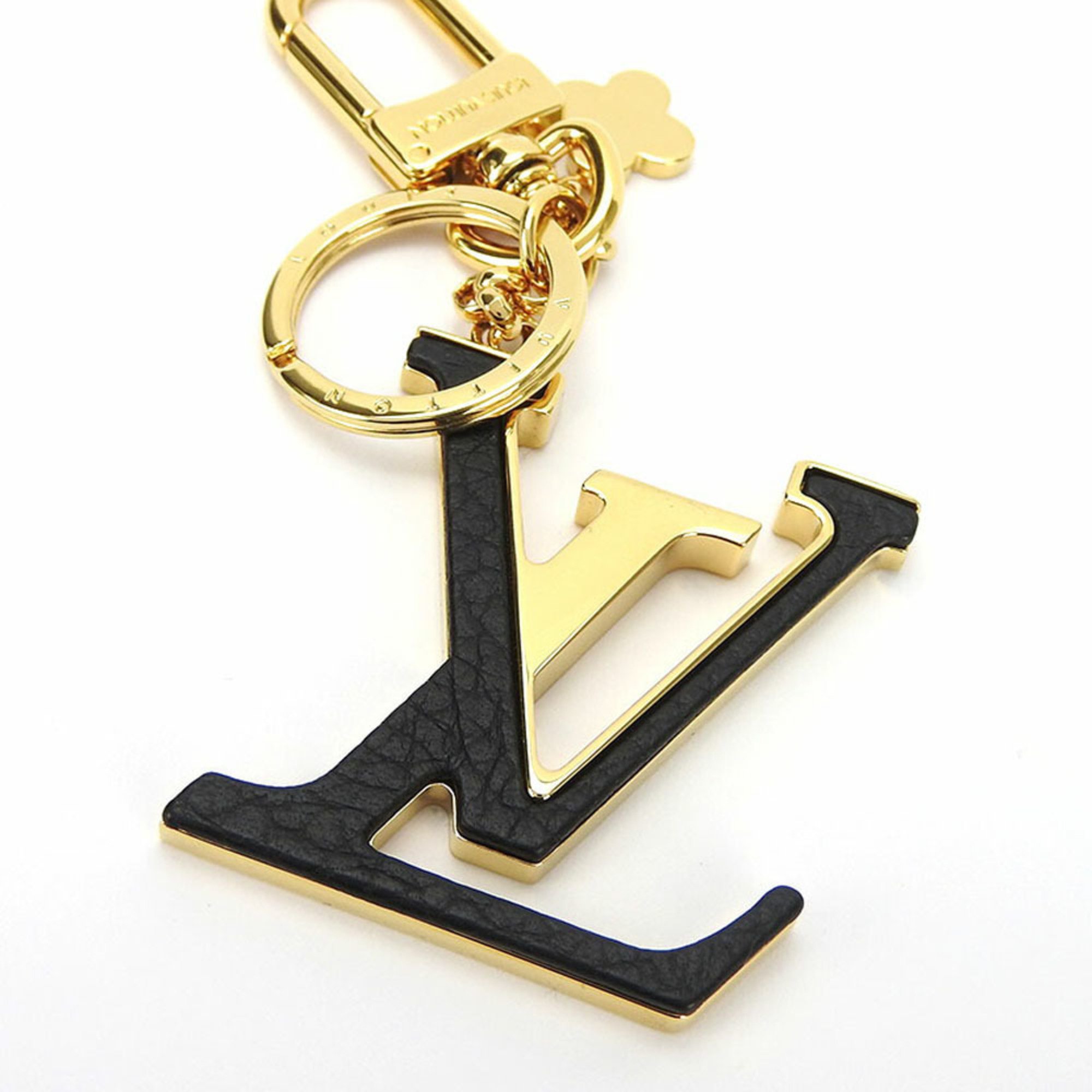 Louis Vuitton Keyring Porte Cle LV Capucines M63080 Gold Black Taurillon Leather Plated Keychain Bag Charm Ladies LOUIS VUITTON keyring