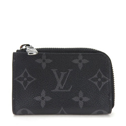 Louis Vuitton Coin Case Portemones Dour M63536 Monogram Eclipse L Shape Black Gray Accessories Men's LOUIS VUITTON PVC