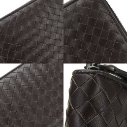 Bottega Veneta Round Long Wallet Intrecciato Dark Brown Leather Zippy Accessories Women Men Unisex BOTTEGA VENETA Zip Around