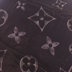 Louis Vuitton Shawl Escharpe Velvet Women's Dark Brown Rayon Scarf Monogram Flower