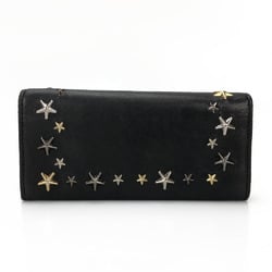 JIMMY CHOO 00715 Bi-fold long wallet leather black studded star NINO LTU METALLIC MIX Long 15152