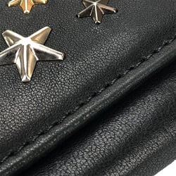 JIMMY CHOO 00715 Bi-fold long wallet leather black studded star NINO LTU METALLIC MIX Long 15152