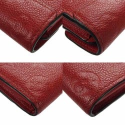 LOUIS VUITTON M63728 Portefeuille Métis Wallet Monogram Empreinte Bifold Long Red Ladies LV Gold