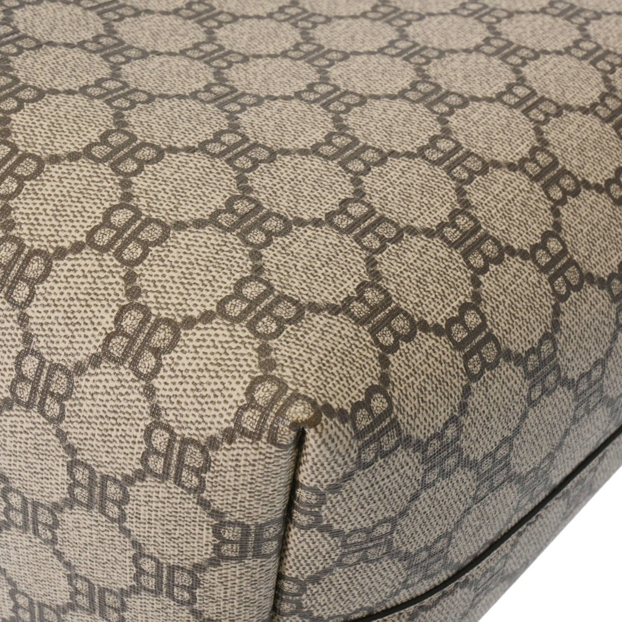 BALENCIAGA Zahacker Medium Tote GUCCI Collaboration Beige 680125 Women's PVC Leather Bag