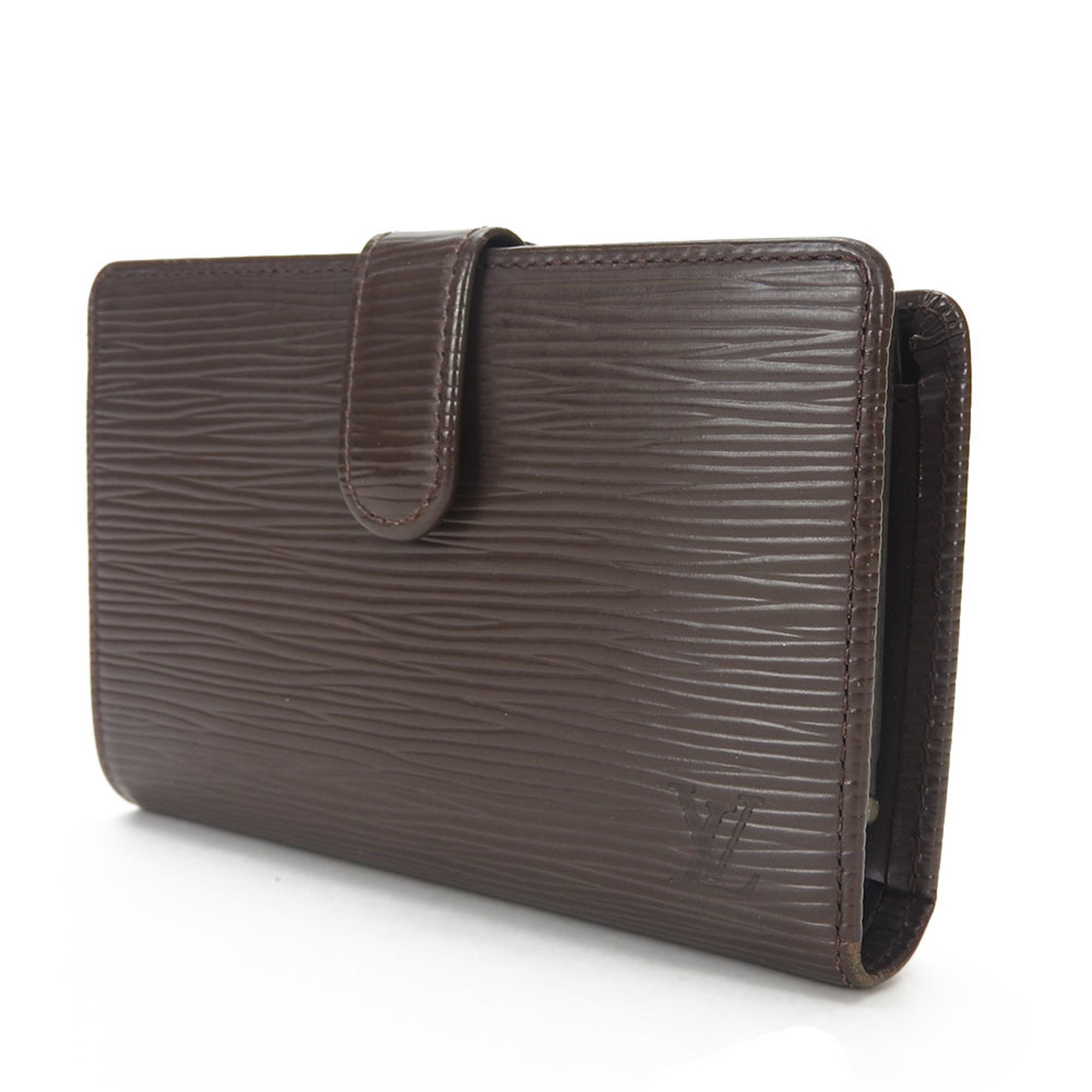 LOUIS VUITTON M6324D Portefeuil Viennois Epi Bifold Wallet Moca Brown Women's LV Vuitton Leather Sirver