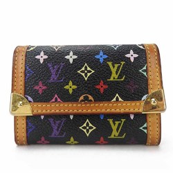 LOUIS VUITTON M92656 Portomone Pla Monogram Multicolor Noir Coin Case Purse Accessory Ladies Vuitton LV coin case pvc