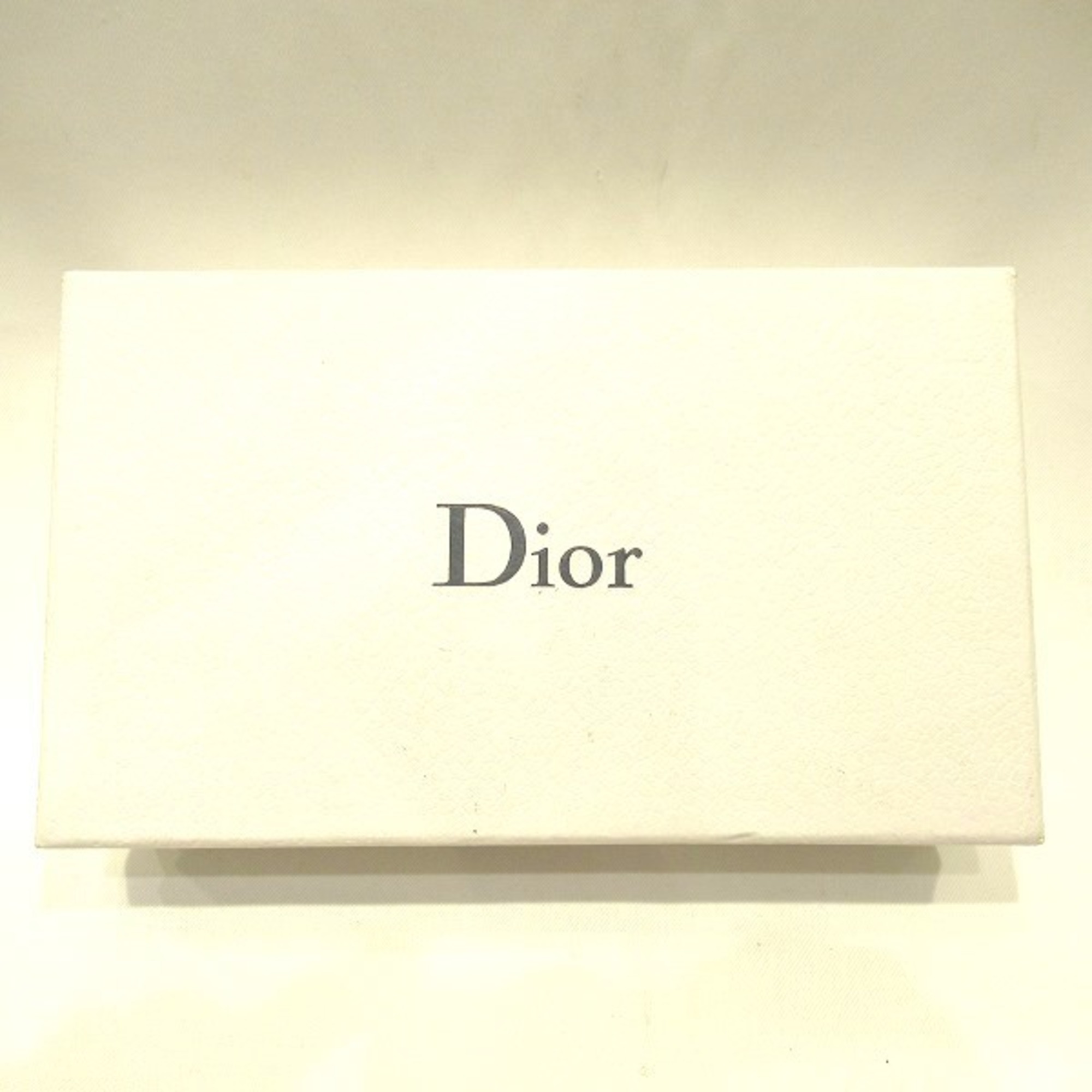 Christian Dior Dior CD Logo Beige MC0132 Round Zipper Wallet Long Unisex