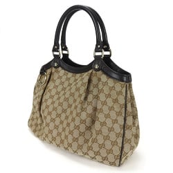 GUCCI tote bag Sookie 211944 GG canvas leather beige dark brown ladies Bag Canvas Leather