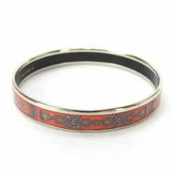 hermes enamel bangle bracelet accessories cloisonne silver red plated ladies