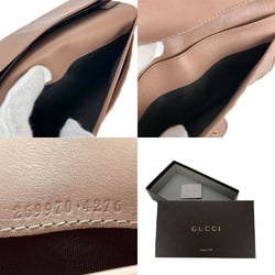 Gucci W long wallet bi-fold Guccisima GG pink beige leather ladies GUCCI 269970 Long Wallet Leather